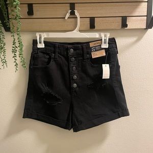 NWT- Black High-Waisted Jean Shorts